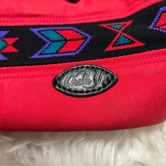 1990s Sibyl Circle Y Southwestern Design Handbag Purse - Picture 3 of 10